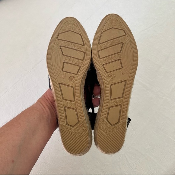 NWOB Sesto Meucci Black Canvas Espadrilles Made in Spain 10 - Picture 6 of 11
